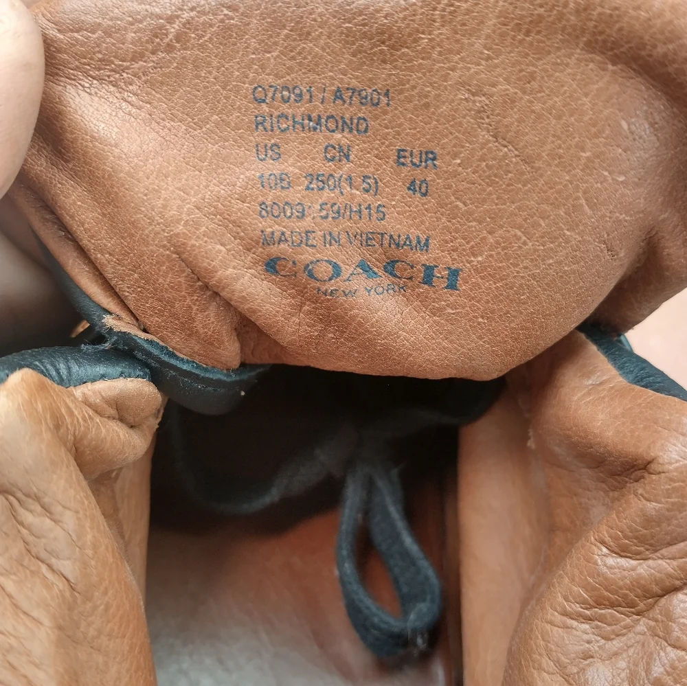 COACH swagger sneakers, blk, size 10s - Picture 3 of 3